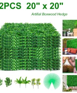 VEVOR 12-Pack Artificial Boxwood Hedge Panels