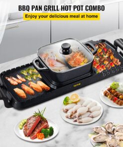 2400W Multifunctional Teppanyaki Grill with Dual Temperature Control