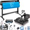 5 in 1 Heat Press  53 Inch 135 cm Vinyl Cutter Plotter with 12x15 Inch 30x38 cm Heat Press