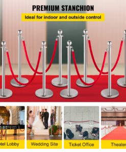 Stainless Steel Posts and Heavy-Duty Concrete Base