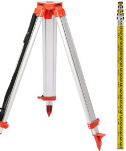 Aluminium Survey Tripod & 5m (16.4 ft) Levelling Staff for Laser Level with 1.65m (5.41 ft) Adjustable Height