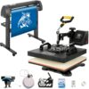 VEVOR 5 in 1 Heat Press 38x38cm 15x15in  870mm 34in Vinyl Cutter Plotter Machine Kit   Sublimation  Craft Printer