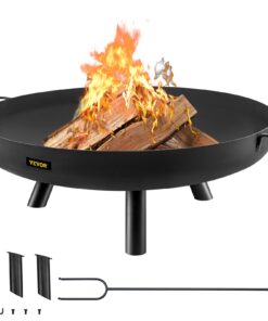 VEVOR 71 cm (28-Inch) Deep Round Carbon Steel Fire Pit Bowl