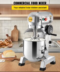 1500W Electric Food Mixer with Stainless Steel Bowl & 3 Adjustable Speeds