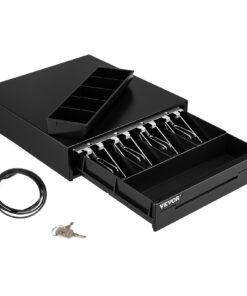 VEVOR Heavy-Duty 33.6 x 36.8 x 8 cm (13.2 x 14.5 x 3.15 in) Cash Register Drawer for POS Systems
