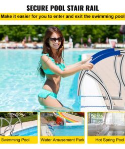 2 PCS 76.2 cm x 76.2 cm (30" x 30") Stair Rails with Quick Mount Base