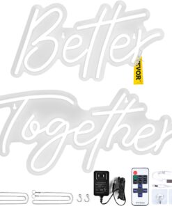 VEVOR LED Neon Sign Set - 'Better Together' in White