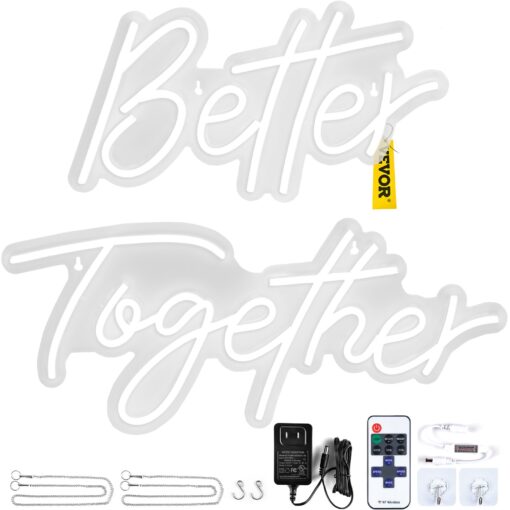 VEVOR LED Neon Sign Set Better Together in White