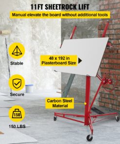3.35m (11ft) Sheetrock Lift with 68kg (150lb) Capacity