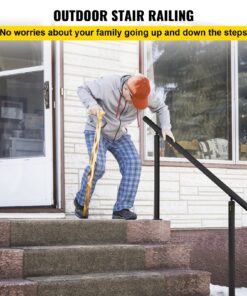 Черный поручень для использования внутри и снаружи помещений