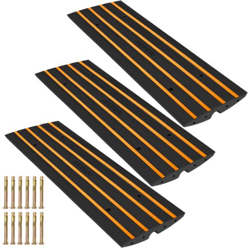 VEVOR Rubber Driveway Curb Ramp Set of 3