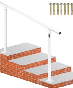 VEVOR 5 FT (152,8 см) Регулируемый комплект перил для лестниц из белого алюминия для 0-5 ступеней