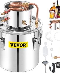 VEVOR 50L Stainless Steel Alcohol Distiller Kit with Condenser and Copper Tube