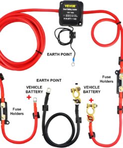 VEVOR 2m (6.56ft) 12V Split Charge Relay Kit with 140A Voltage Sensitive Relay