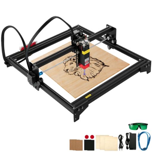 VEVOR Desktop Laser Engraver 410 x 400 mm 161 x 157 inches 55W Laser Power for Wood and Metal