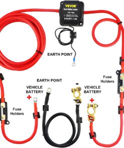 VEVOR 4m (13ft) 12V Split Charge Relay Kit with 140AMP Voltage Sense Relay