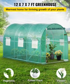 Portable Plant Hot House with Galvanized Steel Frame & Ventilation Windows