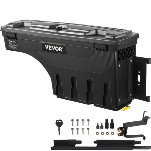 VEVOR Lockable Waterproof ABS Truck Bed Storage Box 20 L 66 Gal for Chevrolet Silverado 1500 GMC Sierra 1500 2019 2021