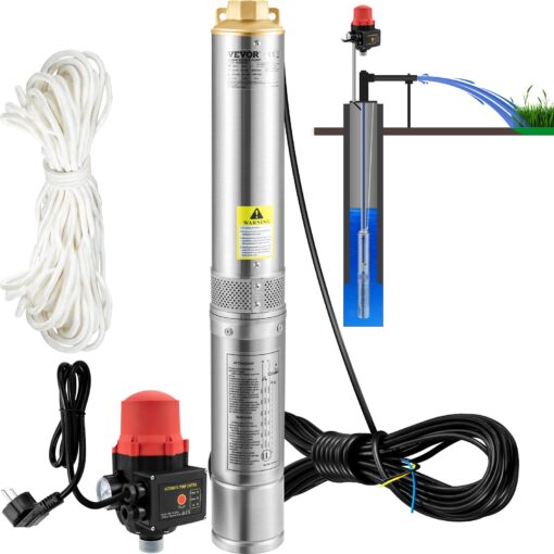 VEVOR 750W Deep Well Submersible Pump