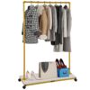 VEVOR Heavy duty Gold Garment Rack with Bottom Shelf