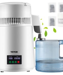 VEVOR 4L (1.1 Gal) Water Distiller with Timing & Temperature Display - Efficient Home Distilled Water Maker