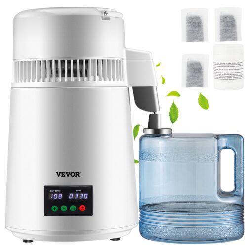 VEVOR 4L 11 Gal Water Distiller with Timing Temperature Display Efficient Home Distilled Water Maker