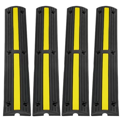VEVOR Heavy Duty Rubber Cable Protector Ramp 4 Pack