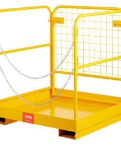 VEVOR Foldable Forklift Safety Cage Work Platform 91x91cm (36x36in) 544kg (1200lbs) Capacity for Aerial Tasks