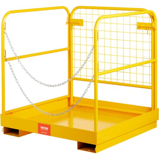 VEVOR Foldable Forklift Safety Cage Work Platform 91x91cm 36x36in 544kg 1200lbs Capacity for Aerial Tasks