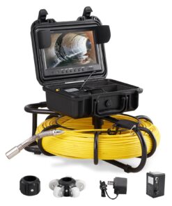 VEVOR Sewer Pipe Inspection Camera with 9-inch (23 cm) 720p Screen and 393 ft (120 m) Cable