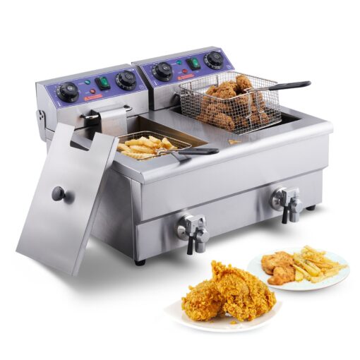 VEVOR Commercial Electric Dual Tank Deep Fryer