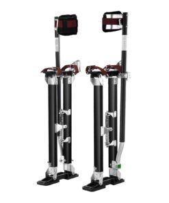 VEVOR Adjustable Aluminum Drywall Stilts with Knee Pads 61-102 cm (24''-40'') for Painting and Construction