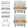 VEVOR 2 Pack Stainless Steel Chafing Dish Set   2 Full Size Pans 76L  8Qt