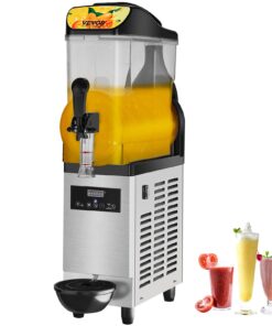 VEVOR 12L (3.2 Gal) Commercial Slushy Machine with Stainless Steel Single Bowl