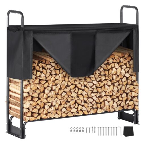 VEVOR 131m Outdoor Firewood Rack with 600D Waterproof Cover