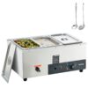 VEVOR Commercial Electric Countertop Food Warmer with Three 76L 8 Qt Pans