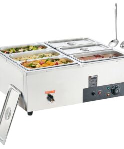 VEVOR Commercial Electric Food Warmer with Six 7.6L (8 Qt) Pans