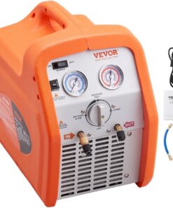 VEVOR Portable 0.56 kW (3/4 HP) Refrigerant Recovery Machine with High Pressure Protection - 220-240V 60Hz