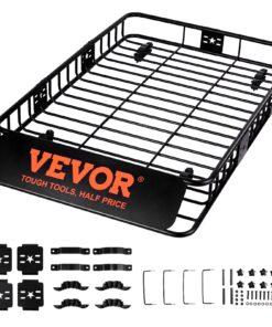 VEVOR Heavy-Duty Rooftop Cargo Basket 163x99x15 cm (64x39x6 in)