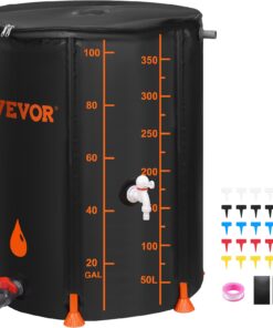 VEVOR 100 Gallon (378 Liters) Collapsible Rain Barrel