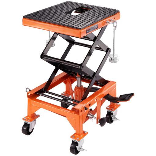 VEVOR Hydraulic Motorcycle Lift Table with Scissor Jack Stand