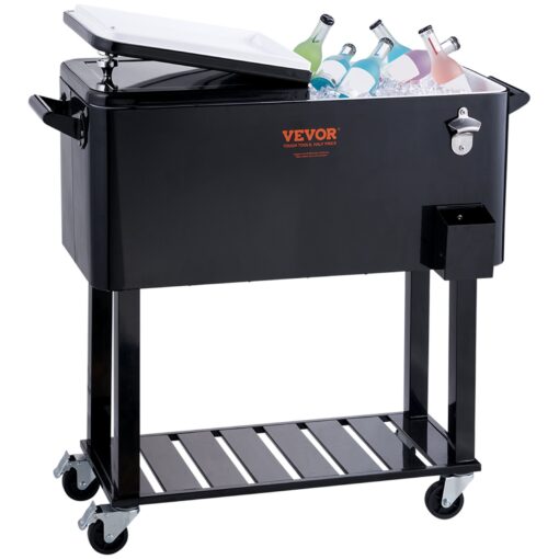 VEVOR 80 Quart 757 Liters Rolling Ice Chest Cooler Cart