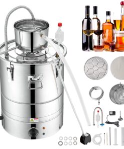 VEVOR 34L Electric Alcohol Distiller with Thumper Keg & Water Pump