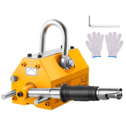 Heavy Duty Neodymium Magnetic Lifter 1500kg3300lbs with Safety Handle and U Shaped Groove for Hoist and Crane