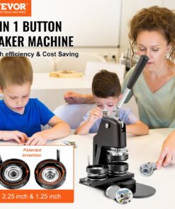 DIY Badge Punch Press Kit with 500 Button Parts