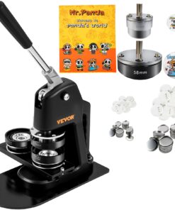 VEVOR 2-in-1 Button Maker Machine with 32mm (1.25 Inch) & 58mm (2.25 Inch) Molds