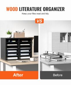 12 Compartments File Sorter with Removable Shelves