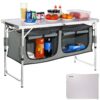 VEVOR Portable Camping Kitchen Table with Adjustable Heights   3 Levels 55 cm