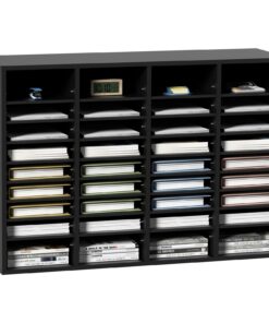 VEVOR Wood Literature Organizer with 36 Adjustable Compartments