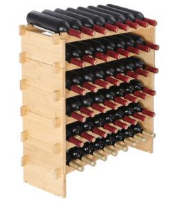 VEVOR Bamboo Wine Rack - 48 Bottle Capacity